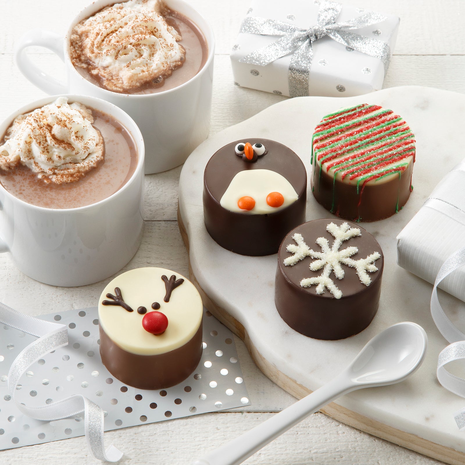 Holiday 4 Cocoa Bombs - Penguin, Snowflake, Reindeer & Drizzle