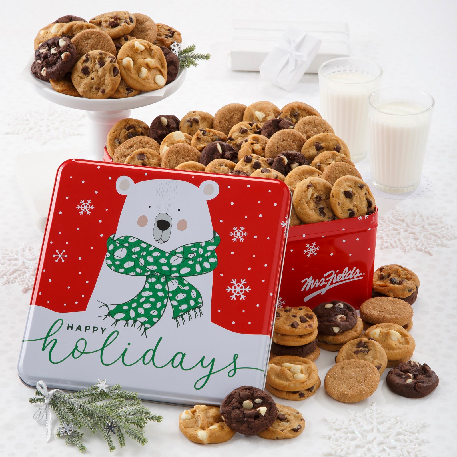 Holiday Tin with Assorted Holiday Cookies