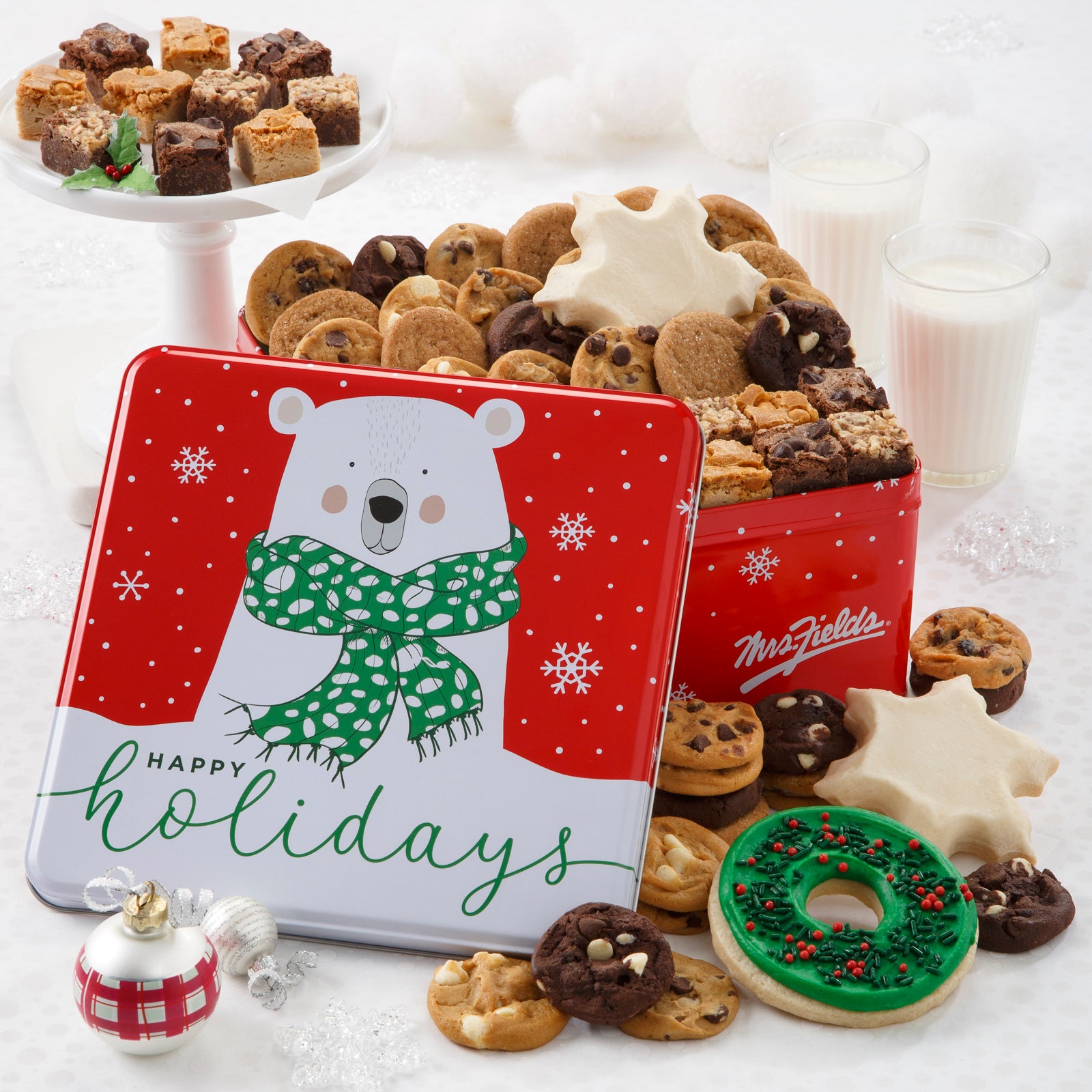 Holiday Tin with Assorted Holiday Cookies