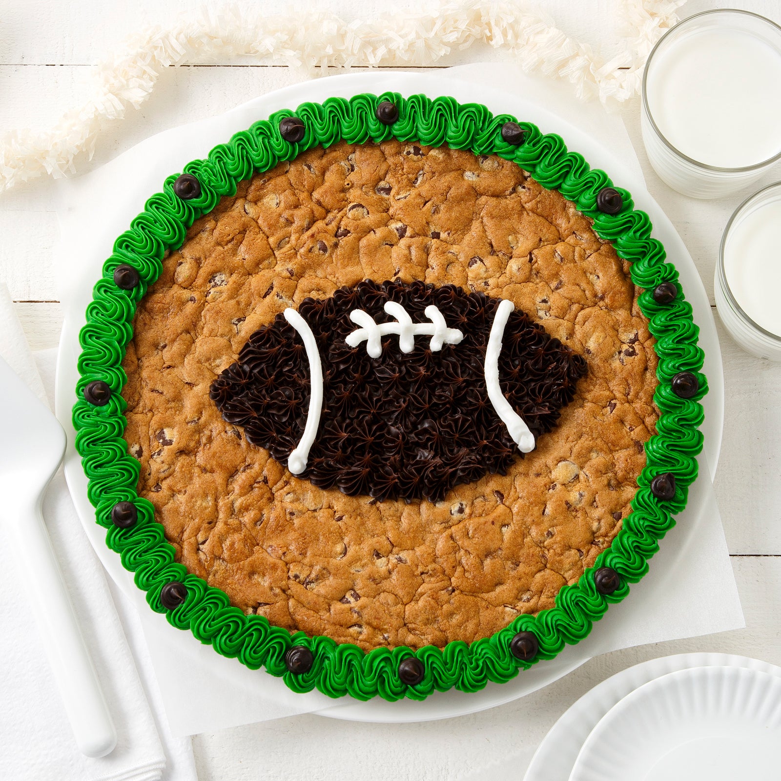 Football Cookie Cake Recipe - Something Swanky