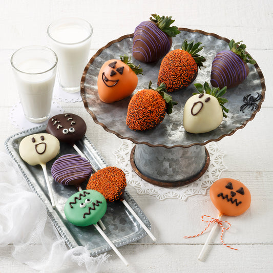 Halloween Belgian Chocolate Strawberries & Nibblers Pop