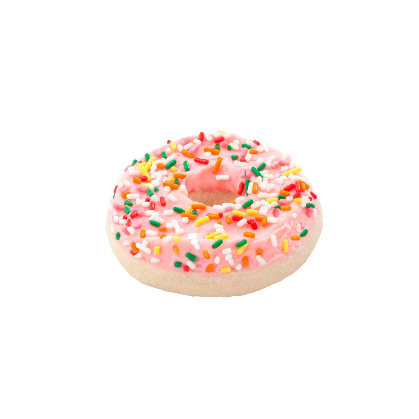 Pink Donut Cookie with Sprinkles