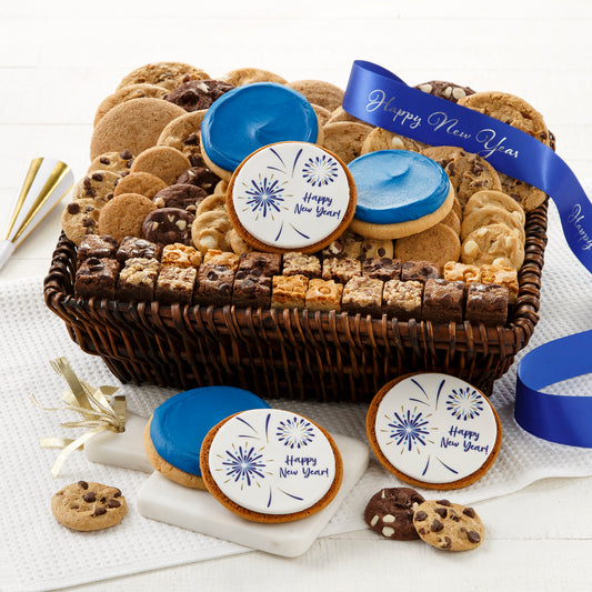 Pa De Deux Gift Basket - Favorites Gift Basket Cookie and Brownie Gift Box  (7 Cookies, 8 Brownies)