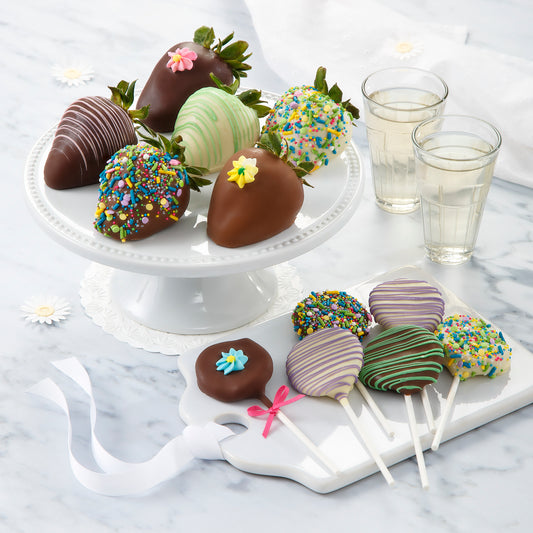 Belgian Chocolate Flower Strawberries & Nibblers® Pops